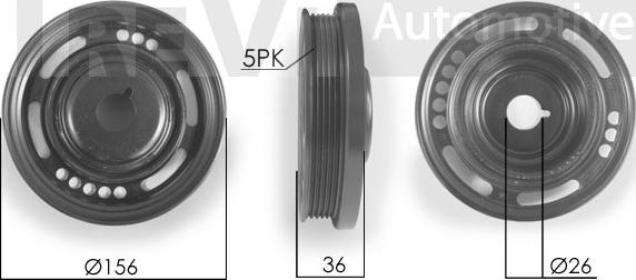 Trevi Automotive PC1102 - Poulie, vilebrequin cwaw.fr