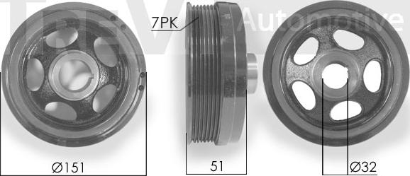 Trevi Automotive PC1113 - Poulie, vilebrequin cwaw.fr