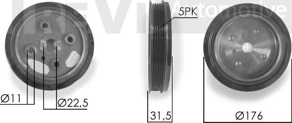 Trevi Automotive PC1189 - Poulie, vilebrequin cwaw.fr