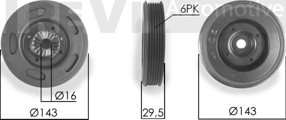 Trevi Automotive PC1181 - Poulie, vilebrequin cwaw.fr