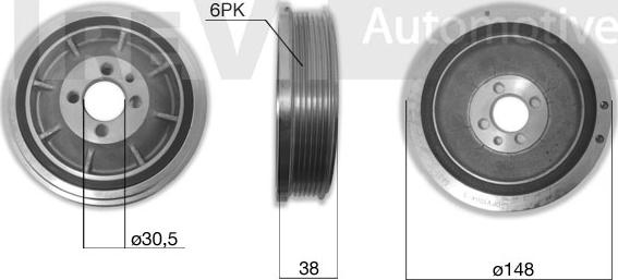 Trevi Automotive PC1138 - Poulie, vilebrequin cwaw.fr