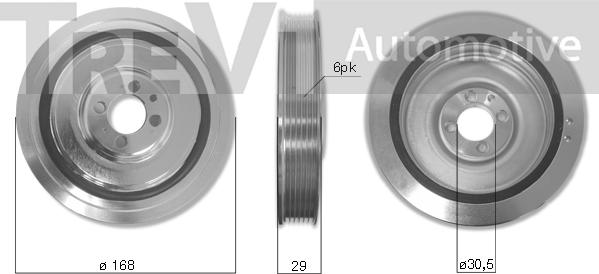 Trevi Automotive PC1121 - Poulie, vilebrequin cwaw.fr