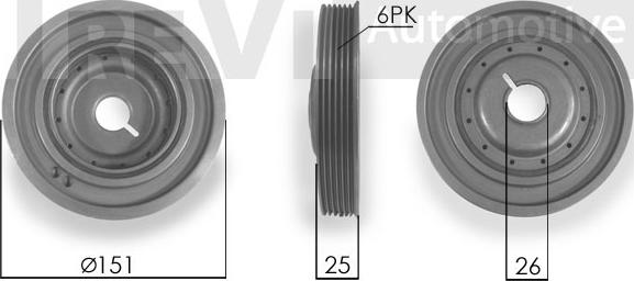 Trevi Automotive PC1122 - Poulie, vilebrequin cwaw.fr