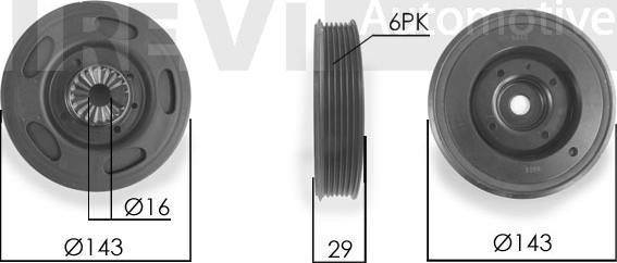 Trevi Automotive PC1178 - Poulie, vilebrequin cwaw.fr