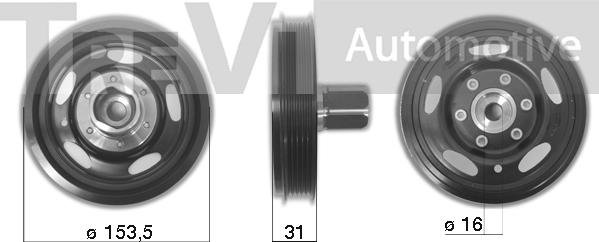 Trevi Automotive PC1261 - Poulie, vilebrequin cwaw.fr