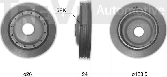 Trevi Automotive PC1219 - Poulie, vilebrequin cwaw.fr