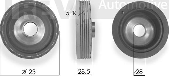 Trevi Automotive PC1216 - Poulie, vilebrequin cwaw.fr