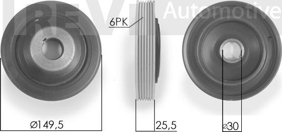 Trevi Automotive PC1212 - Poulie, vilebrequin cwaw.fr