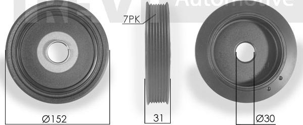 Trevi Automotive PC1222 - Poulie, vilebrequin cwaw.fr