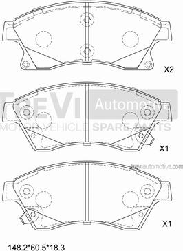 Trevi Automotive PF1441 - Kit de plaquettes de frein, frein à disque cwaw.fr