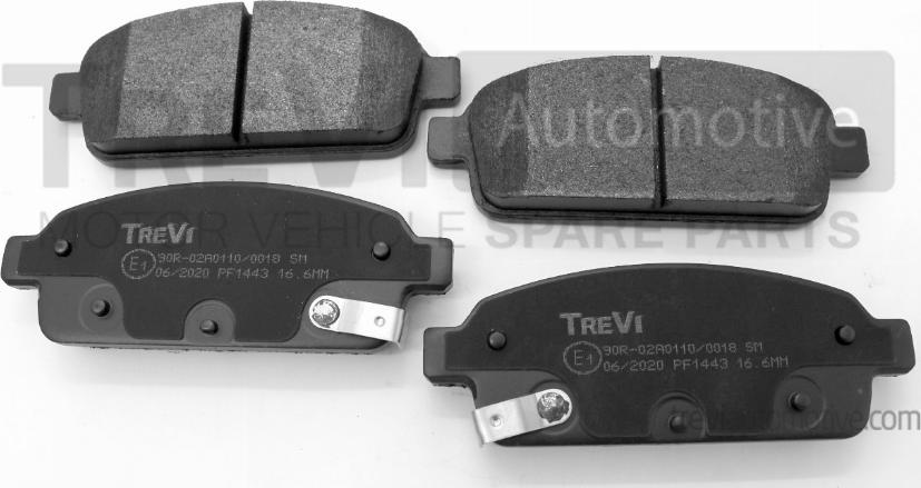 Trevi Automotive PF1443 - Kit de plaquettes de frein, frein à disque cwaw.fr