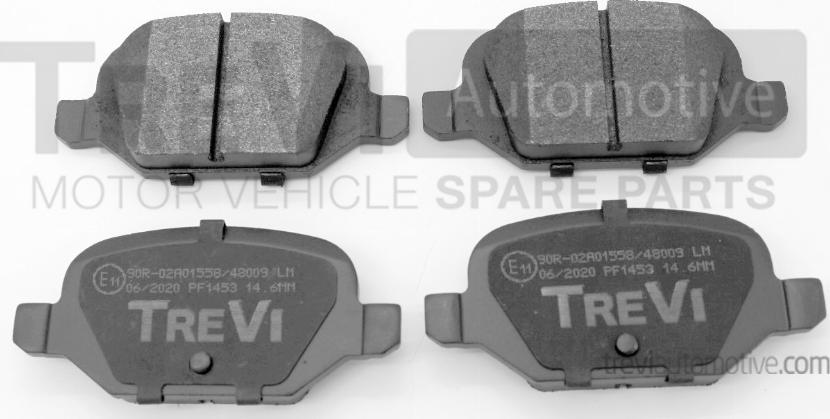 Trevi Automotive PF1453 - Kit de plaquettes de frein, frein à disque cwaw.fr