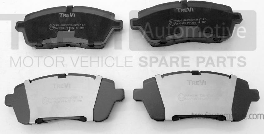 Trevi Automotive PF1402 - Kit de plaquettes de frein, frein à disque cwaw.fr