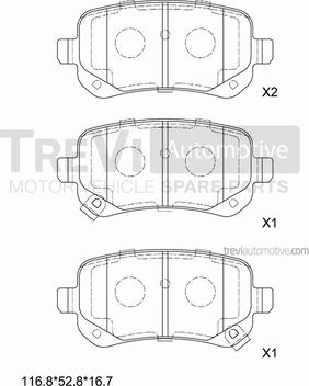 Trevi Automotive PF1416 - Kit de plaquettes de frein, frein à disque cwaw.fr