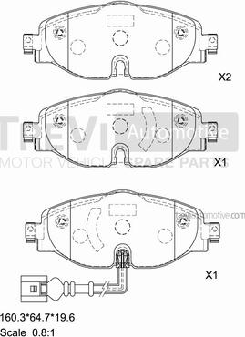 Trevi Automotive PF1487 - Kit de plaquettes de frein, frein à disque cwaw.fr