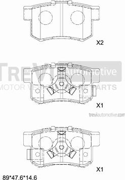 Trevi Automotive PF1426 - Kit de plaquettes de frein, frein à disque cwaw.fr