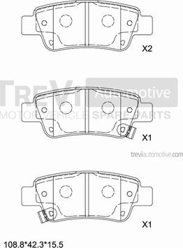 Trevi Automotive PF1428 - Kit de plaquettes de frein, frein à disque cwaw.fr