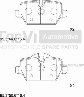 Trevi Automotive PF1471 - Kit de plaquettes de frein, frein à disque cwaw.fr