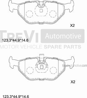 Trevi Automotive PF1591 - Kit de plaquettes de frein, frein à disque cwaw.fr