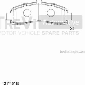 Trevi Automotive PF1593 - Kit de plaquettes de frein, frein à disque cwaw.fr