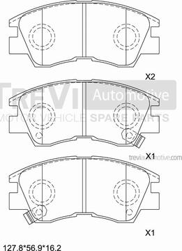 Trevi Automotive PF1545 - Kit de plaquettes de frein, frein à disque cwaw.fr