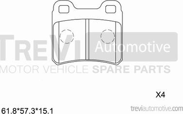 Trevi Automotive PF1550 - Kit de plaquettes de frein, frein à disque cwaw.fr