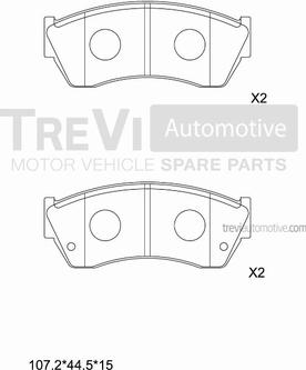 Trevi Automotive PF1551 - Kit de plaquettes de frein, frein à disque cwaw.fr