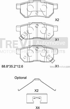 Trevi Automotive PF1519 - Kit de plaquettes de frein, frein à disque cwaw.fr