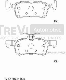 Trevi Automotive PF1515 - Kit de plaquettes de frein, frein à disque cwaw.fr