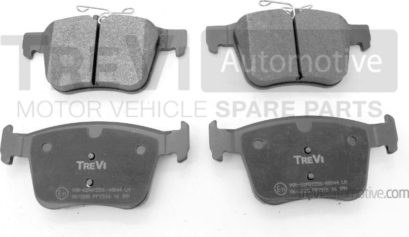 Trevi Automotive PF1516 - Kit de plaquettes de frein, frein à disque cwaw.fr