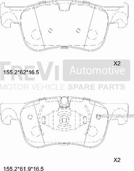 Trevi Automotive PF1510 - Kit de plaquettes de frein, frein à disque cwaw.fr