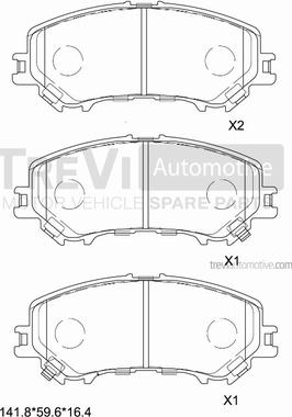 Trevi Automotive PF1530 - Kit de plaquettes de frein, frein à disque cwaw.fr