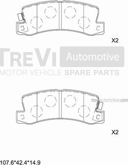 Trevi Automotive PF1524 - Kit de plaquettes de frein, frein à disque cwaw.fr