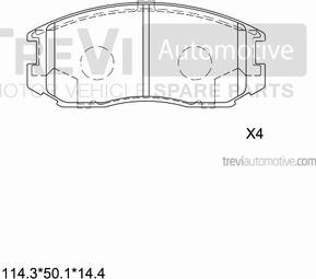 Trevi Automotive PF1574 - Kit de plaquettes de frein, frein à disque cwaw.fr