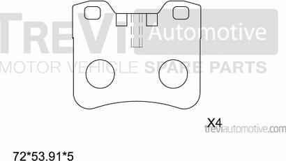 Trevi Automotive PF1572 - Kit de plaquettes de frein, frein à disque cwaw.fr