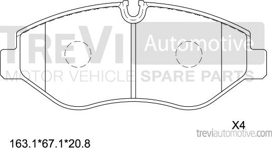 Trevi Automotive PF1656 - Kit de plaquettes de frein, frein à disque cwaw.fr