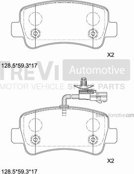 Trevi Automotive PF1668 - Kit de plaquettes de frein, frein à disque cwaw.fr