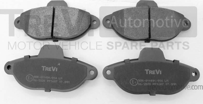 Trevi Automotive PF1607 - Kit de plaquettes de frein, frein à disque cwaw.fr