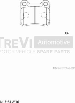 Trevi Automotive PF1611 - Kit de plaquettes de frein, frein à disque cwaw.fr