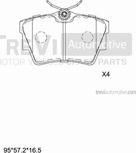 Trevi Automotive PF1634 - Kit de plaquettes de frein, frein à disque cwaw.fr