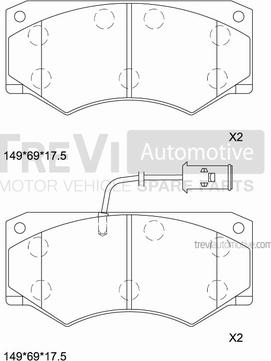 Trevi Automotive PF1675 - Kit de plaquettes de frein, frein à disque cwaw.fr