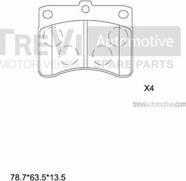 Trevi Automotive PF1676 - Kit de plaquettes de frein, frein à disque cwaw.fr