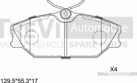 Trevi Automotive PF1096 - Kit de plaquettes de frein, frein à disque cwaw.fr