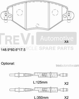 Trevi Automotive PF1090 - Kit de plaquettes de frein, frein à disque cwaw.fr