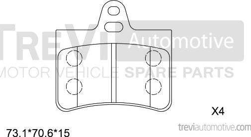 Trevi Automotive PF1092 - Kit de plaquettes de frein, frein à disque cwaw.fr