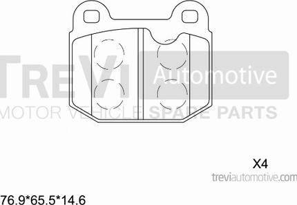 Trevi Automotive PF1048 - Kit de plaquettes de frein, frein à disque cwaw.fr