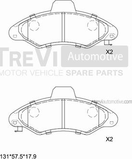 Trevi Automotive PF1047 - Kit de plaquettes de frein, frein à disque cwaw.fr