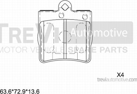 Trevi Automotive PF1059 - Kit de plaquettes de frein, frein à disque cwaw.fr