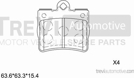 Trevi Automotive PF1058 - Kit de plaquettes de frein, frein à disque cwaw.fr