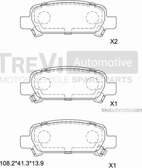 Trevi Automotive PF1069 - Kit de plaquettes de frein, frein à disque cwaw.fr